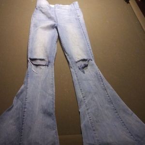 Mumu blue bell bottom jeans size medium
